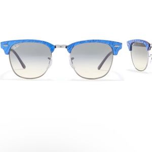 Rayban Clubmaster blue mirror sunglasses